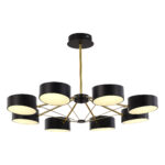 SLE6005-402-08 Светильник потолочный Черный, Золотистый/Черный LED 8*10W ВАЛЛЕ