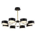 SLE6005-402-08 Светильник потолочный Черный, Золотистый/Черный LED 8*10W ВАЛЛЕ — изображение 2