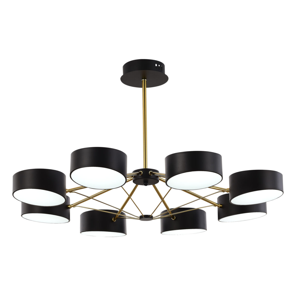 SLE6005-402-08 Светильник потолочный Черный, Золотистый/Черный LED 8*10W ВАЛЛЕ — изображение 3