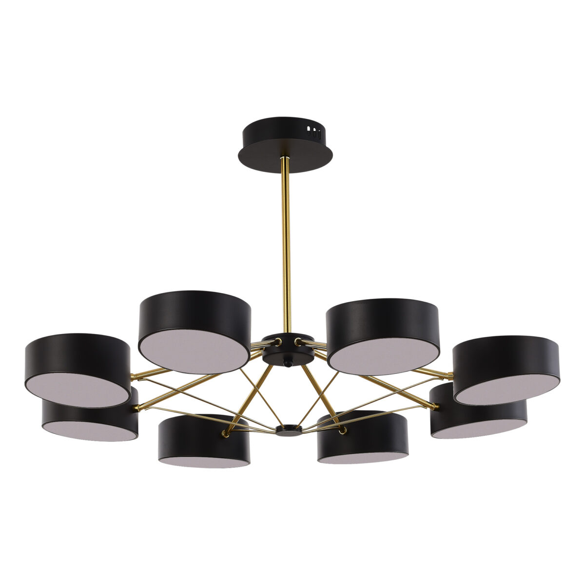 SLE6005-402-08 Светильник потолочный Черный, Золотистый/Черный LED 8*10W ВАЛЛЕ — изображение 4