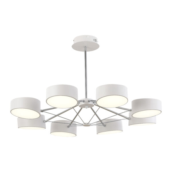 SLE6005-502-08 Светильник потолочный Белый, Хром/Белый LED 8*10W ВАЛЛЕ