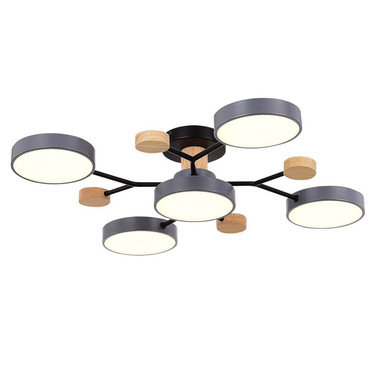 SLE6006-702-05 Светильник потолочный Серый/Серый LED 5*12W 3000K/4500K/6000K FAEMA — изображение 1