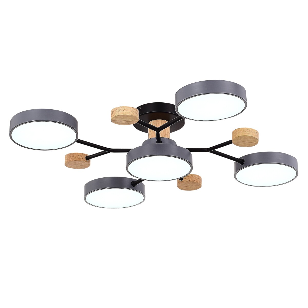 SLE6006-702-05 Светильник потолочный Серый/Серый LED 5*12W 3000K/4500K/6000K FAEMA — изображение 4