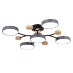 SLE6006-702-05 Светильник потолочный Серый/Серый LED 5*12W 3000K/4500K/6000K FAEMA — изображение 4