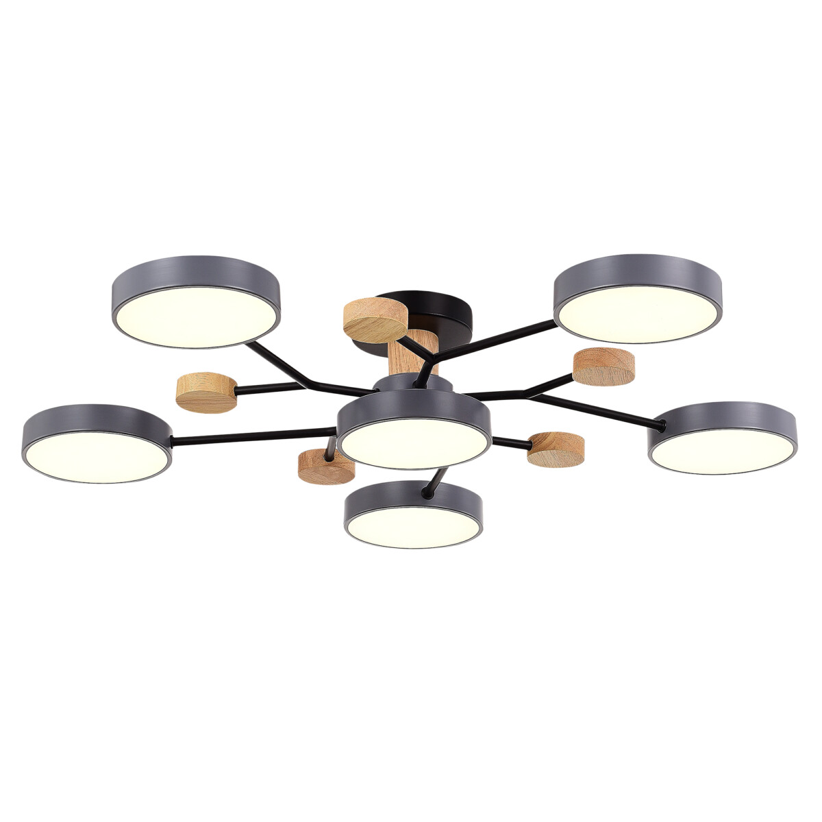 SLE6006-702-06 Светильник потолочный Серый/Серый LED 6*12W 3000K/4500K/6000K FAEMA — изображение 1