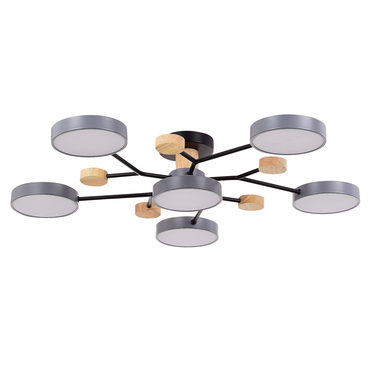 SLE6006-702-06 Светильник потолочный Серый/Серый LED 6*12W 3000K/4500K/6000K FAEMA — изображение 2