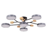 SLE6006-702-06 Светильник потолочный Серый/Серый LED 6*12W 3000K/4500K/6000K FAEMA — изображение 2