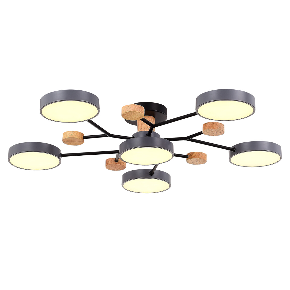 SLE6006-702-06 Светильник потолочный Серый/Серый LED 6*12W 3000K/4500K/6000K FAEMA — изображение 3