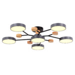 SLE6006-702-06 Светильник потолочный Серый/Серый LED 6*12W 3000K/4500K/6000K FAEMA — изображение 3