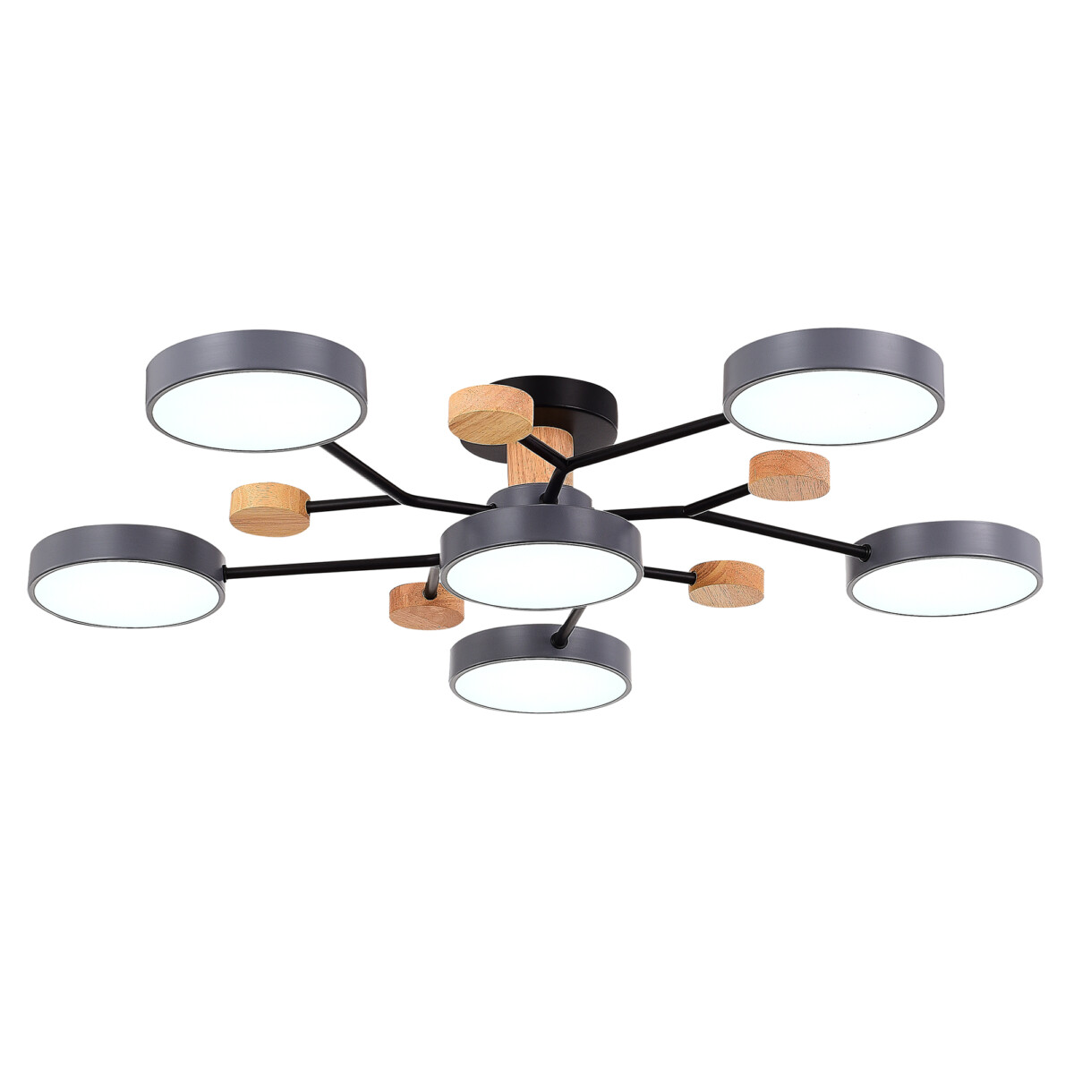 SLE6006-702-06 Светильник потолочный Серый/Серый LED 6*12W 3000K/4500K/6000K FAEMA — изображение 4