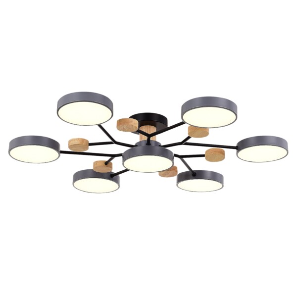 SLE6006-702-07 Светильник потолочный Серый/Серый LED 7*12W 3000K/4500K/6000K FAEMA