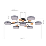 SLE6006-702-07 Светильник потолочный Серый/Серый LED 7*12W 3000K/4500K/6000K FAEMA — изображение 6