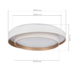 в наличии SLE6009-502-01 Светильник потолочный Белый/Белый LED 1*50W 3000K/4000K/6000K CROSBY - купить в интернет-магазине Светильники Торг