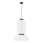 в наличии SLE6021-503-02 Светильник подвесной черный/белый D350*H500mm E27 2*60W LYKKE - купить в интернет-магазине Светильники Торг