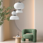 в наличии SLE6021-513-02 Светильник подвесной черный/белый D450*H480mm E27 2*60W LYKKE - купить в интернет-магазине Светильники Торг