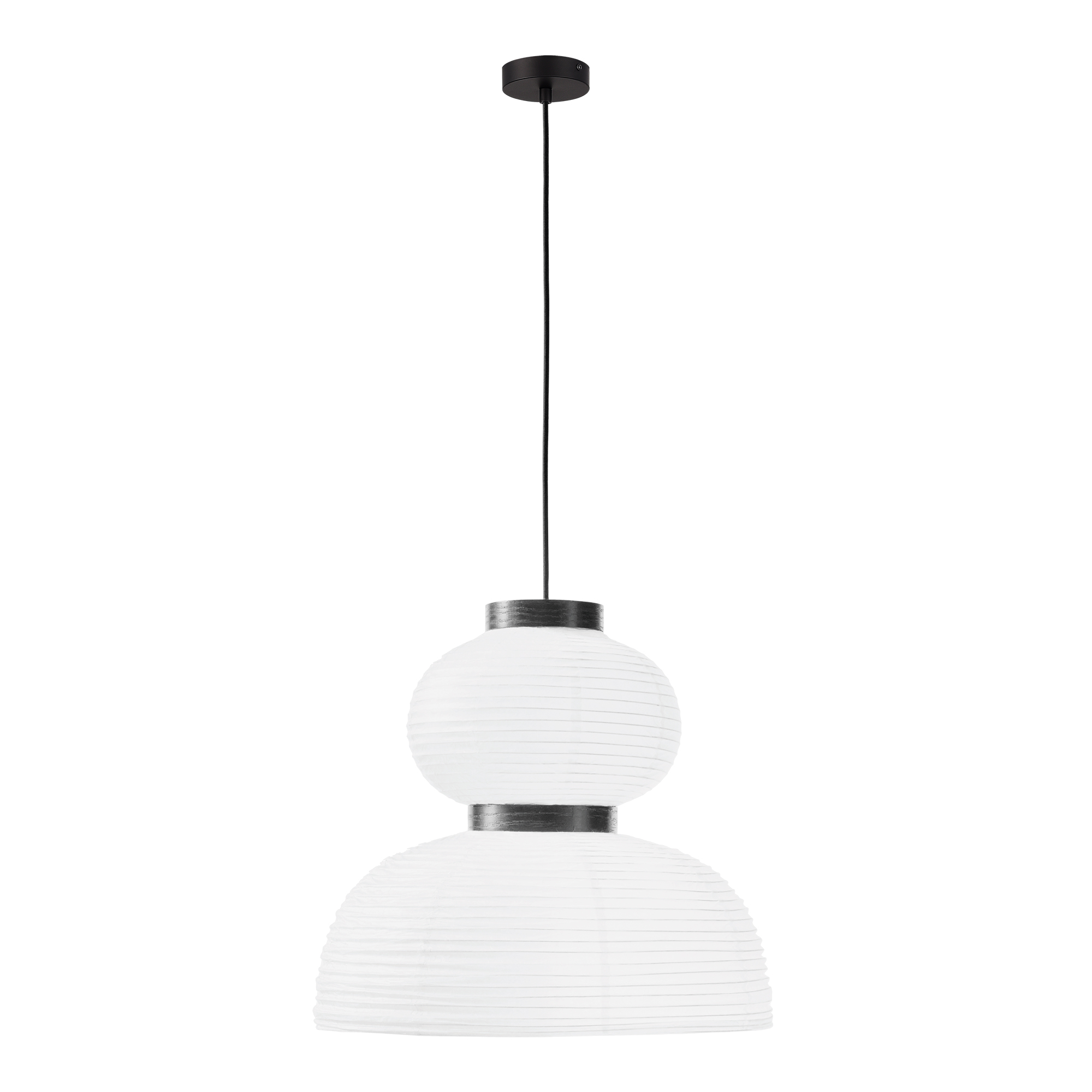 в наличии SLE6021-523-02 Светильник подвесной черный/белый D400*H380mm E27 2*60W LYKKE - купить в интернет-магазине Светильники Торг