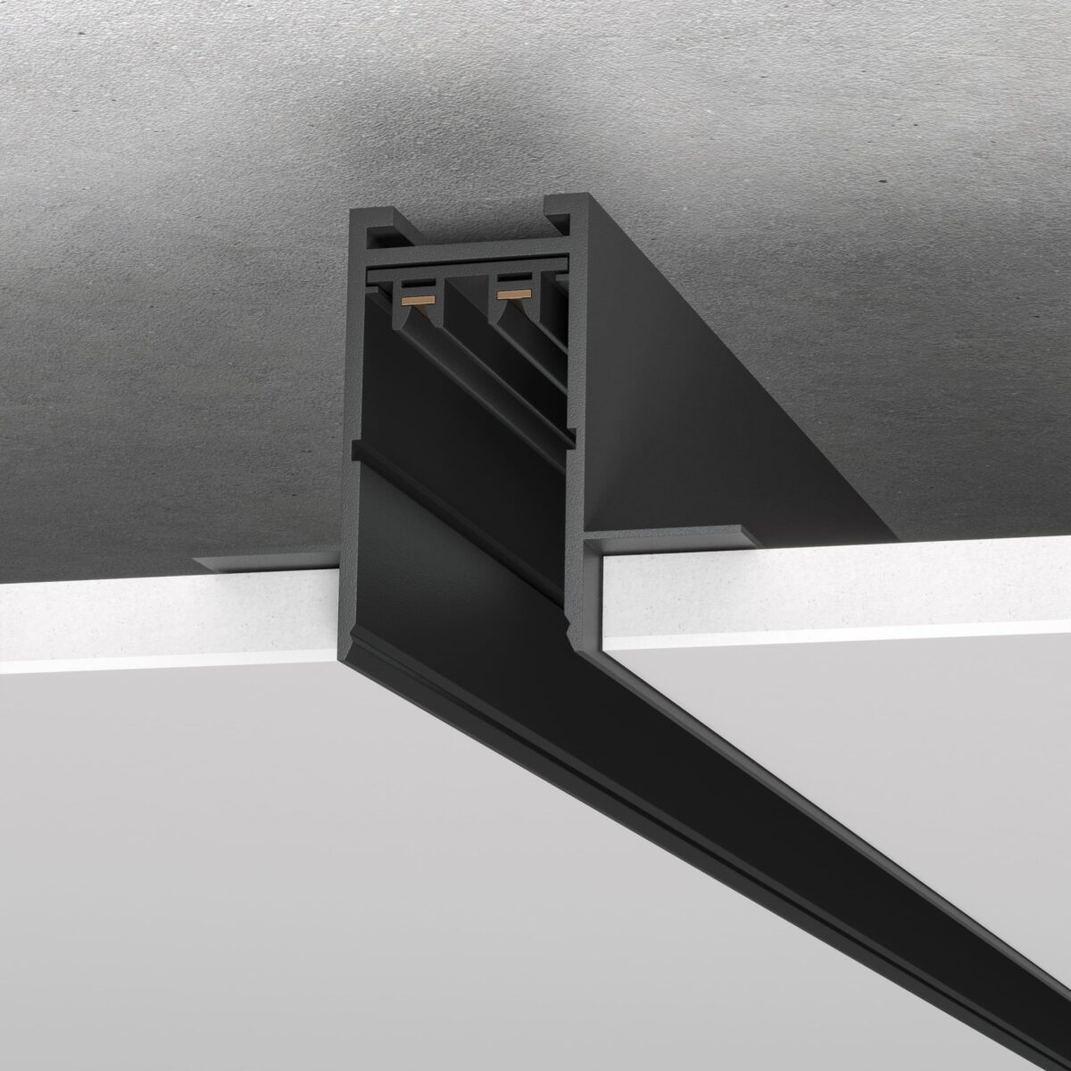 ST021.439.00H Шинопровод SKYLINE 220 встраиваемый ST-Luce Черный Длина 3 000мм SKYLINE 220 — изображение 2