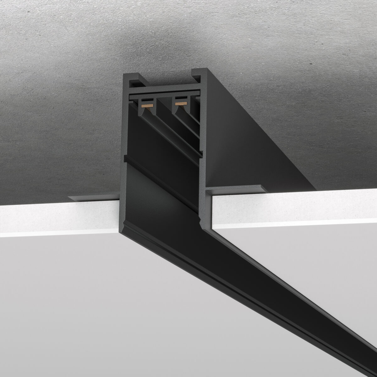 ST021.439.00 Шинопровод SKYLINE 220 встраиваемый ST-Luce Черный Длина 3 000мм SKYLINE 220 — изображение 2