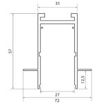 ST021.439.00 Шинопровод SKYLINE 220 встраиваемый ST-Luce Черный Длина 3 000мм SKYLINE 220 — изображение 4