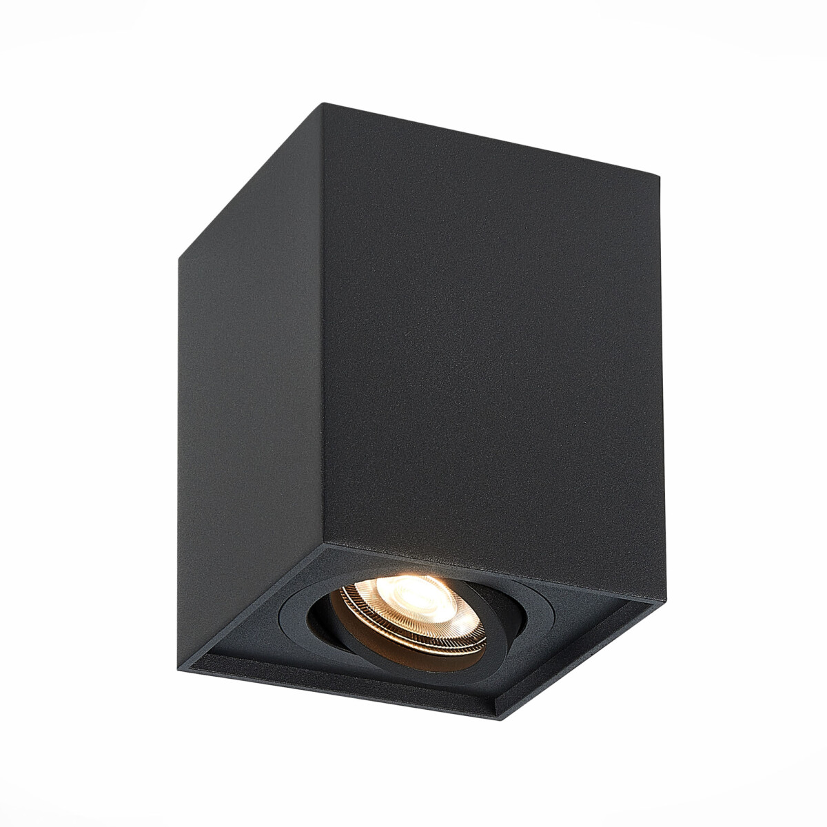 ST109.407.01 Светильник потолочный Черный GU10 1*50W  L100xW100xH123 220V Без ламп Накладные светильники — изображение 1
