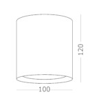 ST156.502.01 Светильник потолочный Белый GU10 1*50W IP20 D100xH120 180-240V Без ламп Накладные светильники — изображение 4