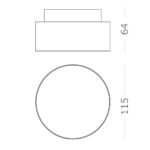 ST166.532.17 Светильник потолочный Белый LED 1*12+5W 3000K 1 190Lm Ra>90 120 ° IP20 D115xH64 85-265V Накладные светильники — изображение 2