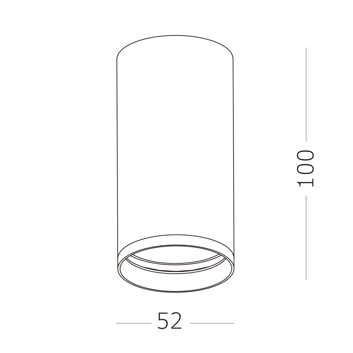 ST170.502.01 Светильник потолочный Белый GU10 1*50W IP20 D52xH100 220V Без ламп Накладные светильники — изображение 2
