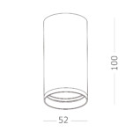 ST170.502.01 Светильник потолочный Белый GU10 1*50W IP20 D52xH100 220V Без ламп Накладные светильники — изображение 2