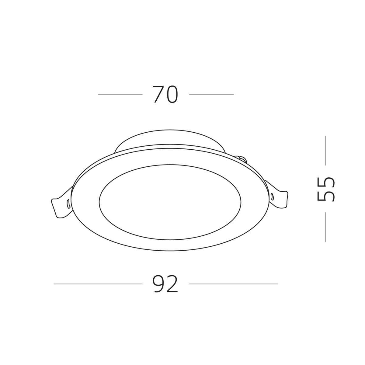 ST212.508.10 Св-к встр. Белый LED 1*10W 3000K/4000K/6000K 850Lm Ra80 110° IP20 D120xH30 220-240V Встраиваемые светильники — изображение 5