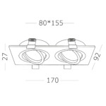 в наличии ST251.508.02 Св-к встр. Белый GU10 2*50W IP20 L170xW92xH27 220V Без ламп Встраиваемые светильники - купить в интернет-магазине Светильники Торг
