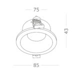 ST256.408.01 Св-к встр. Черный GU10 1*50W  IP65 D85xH53 220V Без ламп Встраиваемые светильники — изображение 2