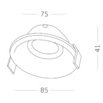 ST257.508.01 Св-к встр. Белый GU10 1*50W  IP65 D93xH53 220V Без ламп Встраиваемые светильники — изображение 2