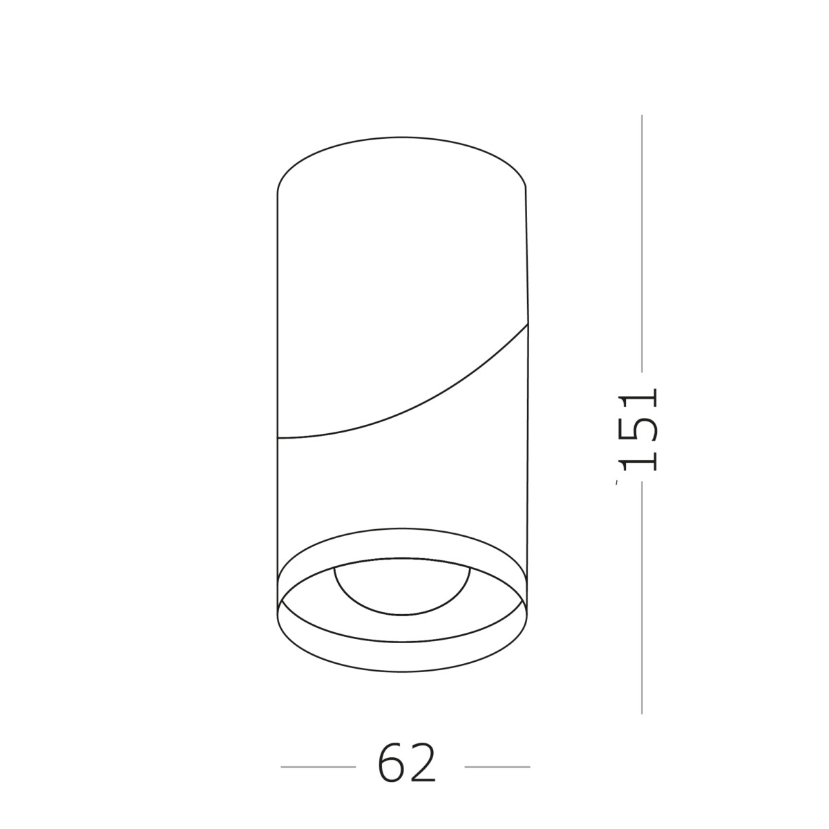 ST650.502.01 Светильник потолочный Белый GU10 1*50W IP20 D62xH151 180-240V Без ламп Накладные светильники — изображение 4