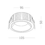 ST755.548.12 Св-к встр. Белый LED 1*12W 4000K 1 080Lm Ra80 120° IP20 D105xH50 100-240V Встраиваемые светильники — изображение 3