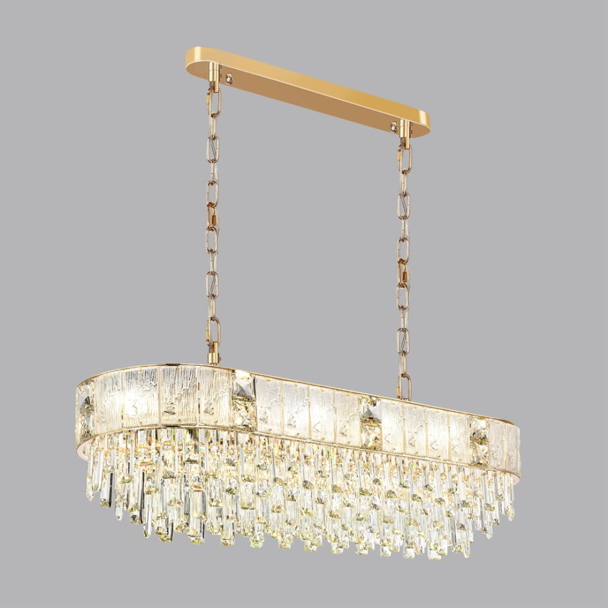 5070/14 HALL (В 2-х КОРОБКАХ) ODL24 601 золото/прозрачный/матовый/металл/хрусталь/стекло Люстра E14 14*40W FIESTA — изображение 3