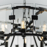 в наличии 713287 Люстра NOVARA 8x40W E14 ЧЕРНЫЙ МАТОВЫЙ - купить в интернет-магазине Светильники Торг
