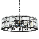 в наличии 713287 Люстра NOVARA 8x40W E14 ЧЕРНЫЙ МАТОВЫЙ - купить в интернет-магазине Светильники Торг