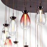 в наличии 805289 Люстра COLORE LED 28х4W 5600LM КОФЕЙНЫЙ/МУЛЬТИКОЛОР 3000K - купить в интернет-магазине Светильники Торг