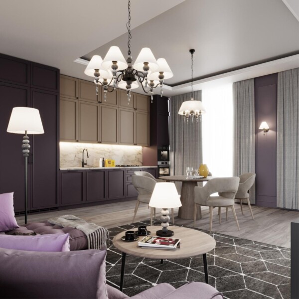 4896/7 MODERN ODL_EX23 107 черный матов./серый/молочный металл/керамика/ткань Люстра E14 7*40W SOCHI