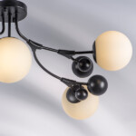 в наличии 815557 Люстра CROCO 5х5W (led) G9 ЧЕРНЫЙ МАТОВЫЙ/БЕЛЫЙ - купить в интернет-магазине Светильники Торг