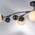 в наличии 815557 Люстра CROCO 5х5W (led) G9 ЧЕРНЫЙ МАТОВЫЙ/БЕЛЫЙ - купить в интернет-магазине Светильники Торг