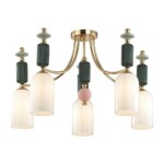 4861/5C CLASSIC ODL_EX21 129 золото/разноцветн./керамика/стекло Люстра потолочная E14 5*40W CANDY — изображение 4