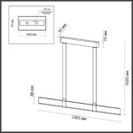 6630/36L HIGHTECH ODL24 000 металл/эко-кожа/ткань/акрил черный/бордовый/бежевый Подвесной светильник IP20 LED 36W 3000K 220V VINCENT — изображение 2