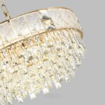 5070/12 HALL (В 2-х КОРОБКАХ) ODL24 601 золото/прозрачный/матовый/металл/хрусталь/стекло Люстра E14 12*40W FIESTA — изображение 4