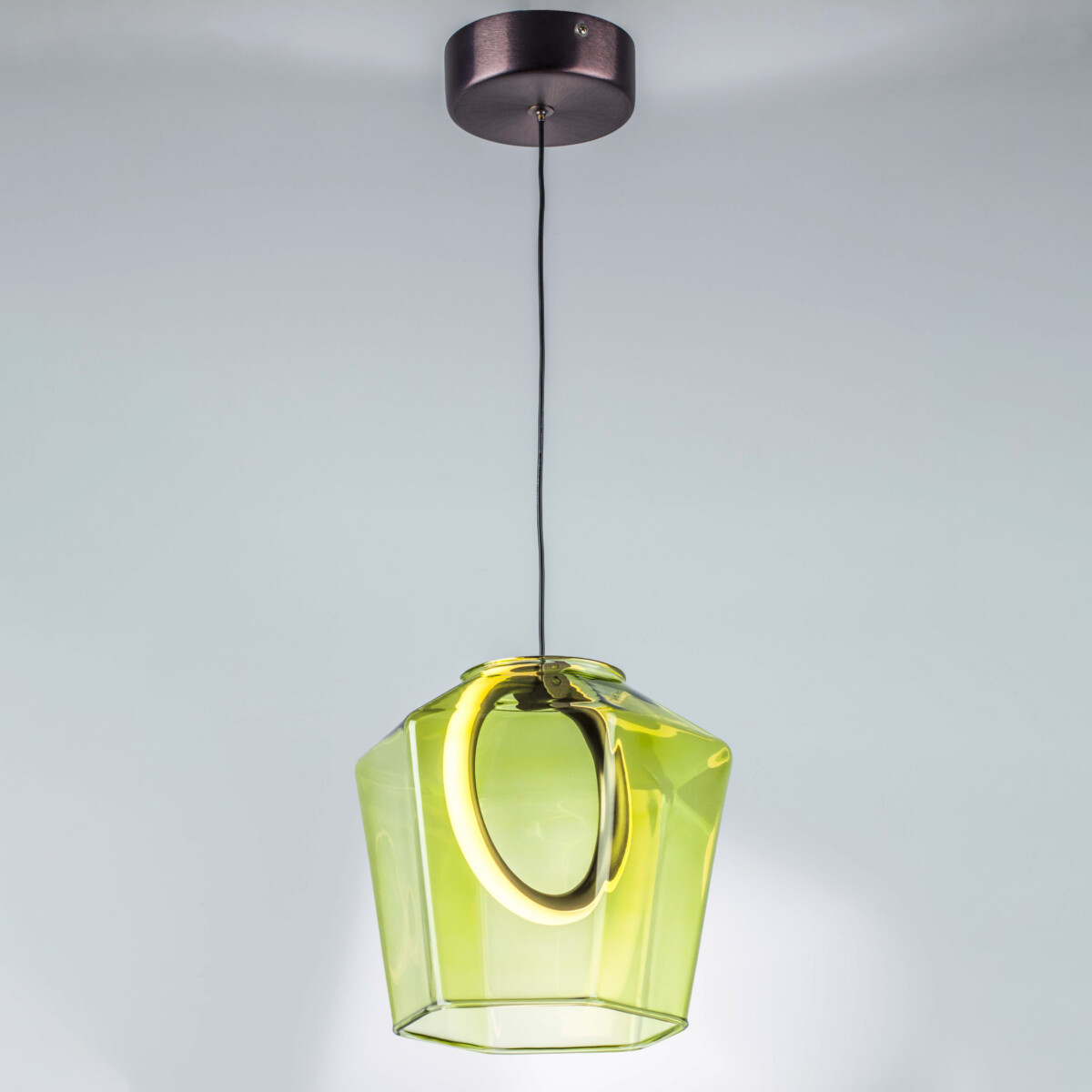 в наличии 796114 Люстра CARAMELLO LED 6W 110LM КОФЕЙНЫЙ/ЗЕЛЕНЫЙ 3000K - купить в интернет-магазине Светильники Торг