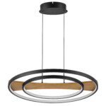 в наличии 723227 Люстра LODI LED 43W 3440LM ЕРНЫЙ/ДЕРЕВО 3000K - купить в интернет-магазине Светильники Торг