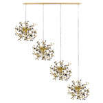 в наличии L4PL721132 Подвес четверной линейный EXTRA 4x3x5W(led) G9 (721132 - 4 + 572142 -1) ЗОЛОТО - купить в интернет-магазине Светильники Торг