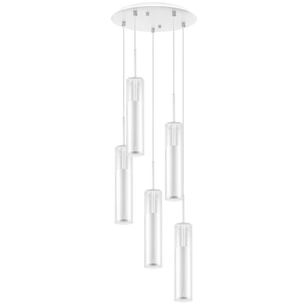 в наличии 756056 Люстра CILINO 5х40W GU10 БЕЛЫЙ МАТОВЫЙ - купить в интернет-магазине Светильники Торг