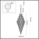 5049/54 HALL (В 3-х КОРОБКАХ) ODL24 611 золото/прозрачный/металл/хрусталь/стекло Люстра E14 54*25W TEARS