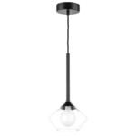 в наличии 801202 Люстра VETRO 1х6W(led) G9 ЧЕРНЫЙ/ПРОЗРАЧНЫЙ - купить в интернет-магазине Светильники Торг